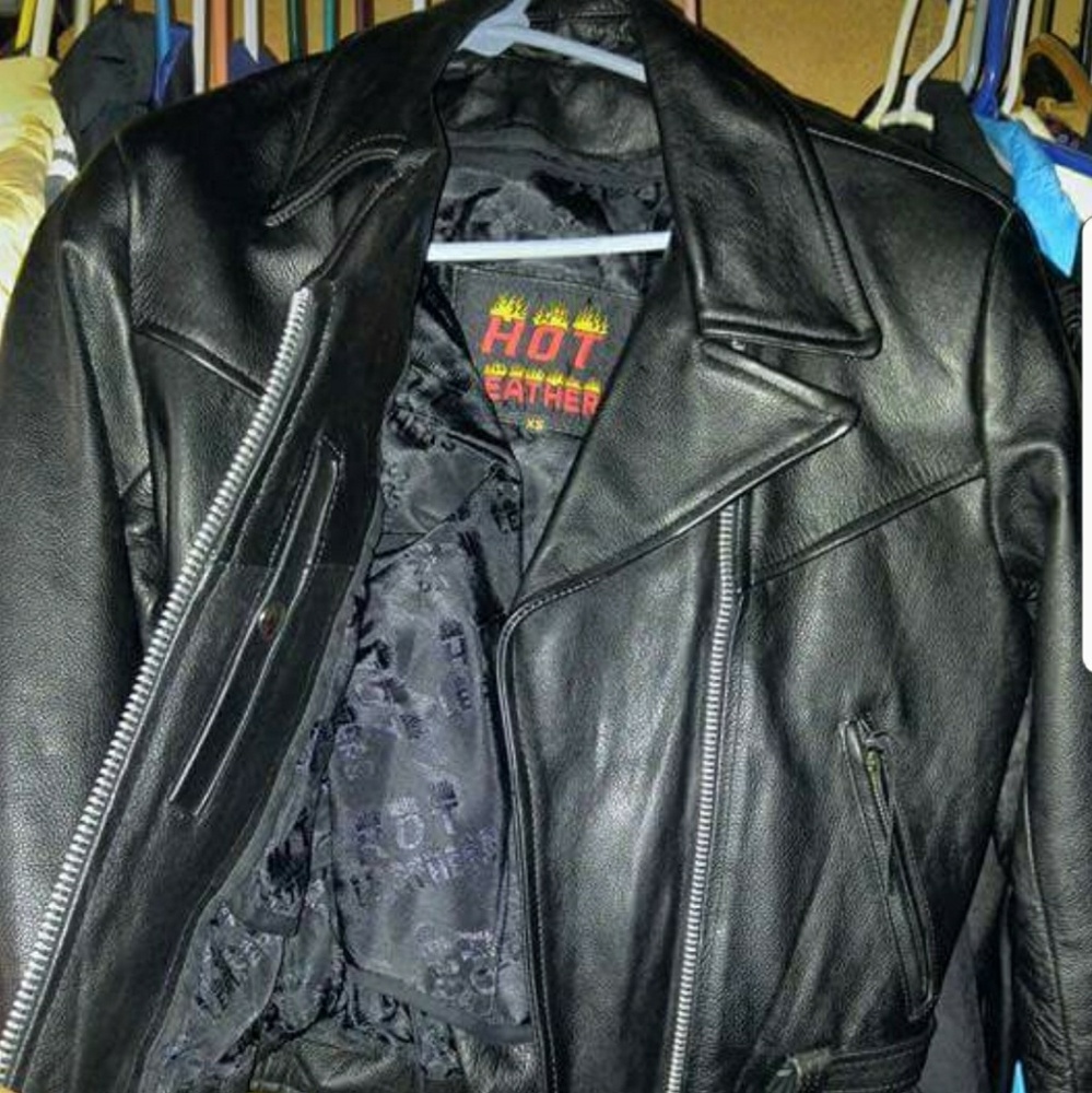 Biker style hot real Leather